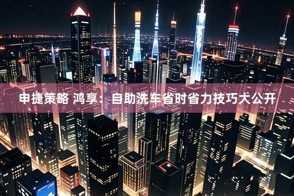申捷策略 鸿享：自助洗车省时省力技巧大公开